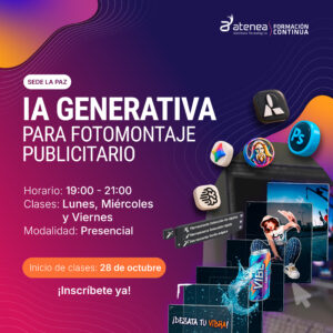 IA generativa para fotomontaje publicitario – Sede La Paz